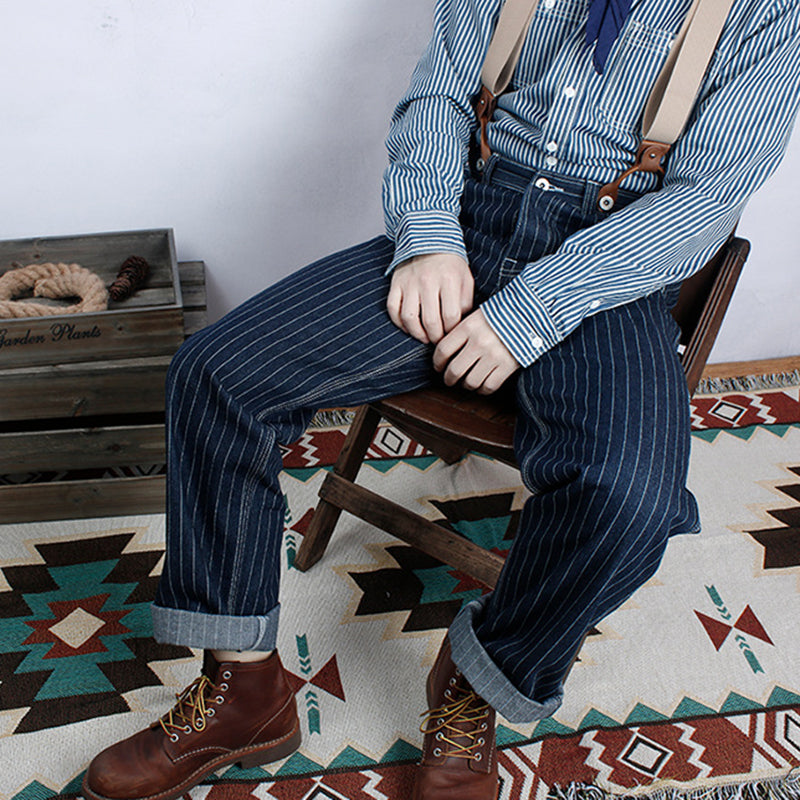 Retro Striped Jeans