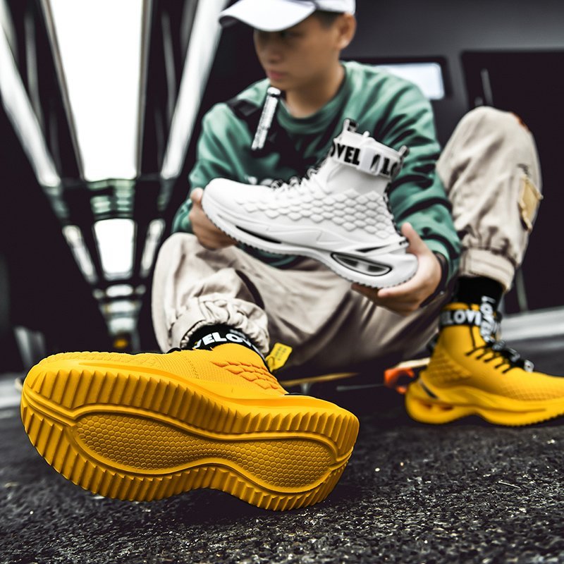2020 New Fish Scale Breathable High-Top Sneakers