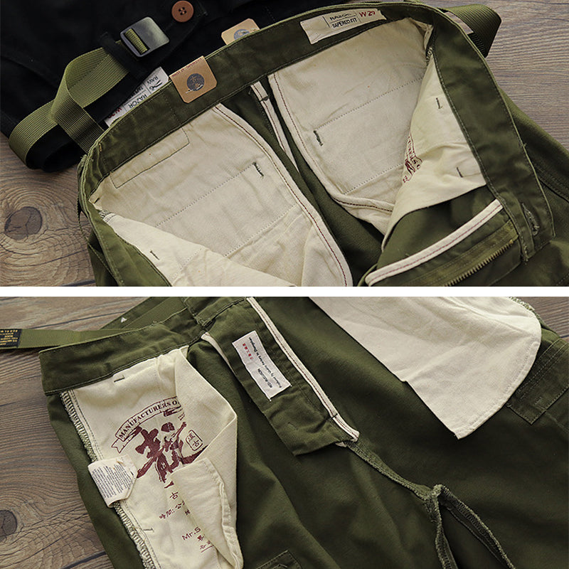 Retro Big Pocket Loose-fit Overalls