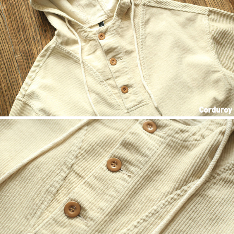 Japanese Hooded Corduroy Jacket