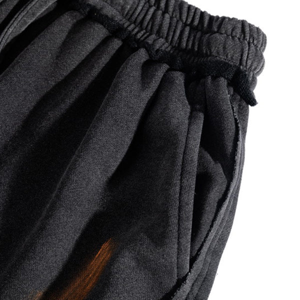 Smiley Graffiti Print Loose Straight-Leg Pants