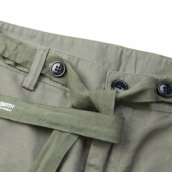 Japanese Multi-Pocket Drawstring Overalls