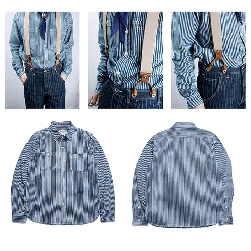 American Retro Vertical Stripes Shirts