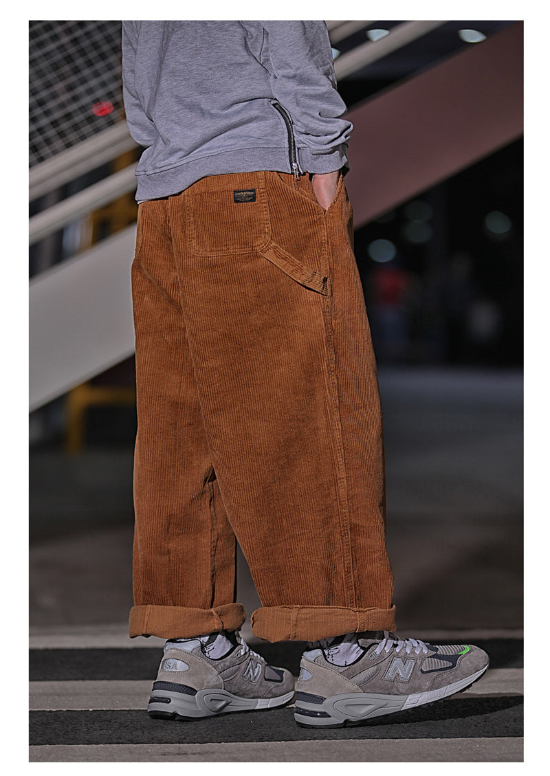 Japanese Retro Corduroy Overalls