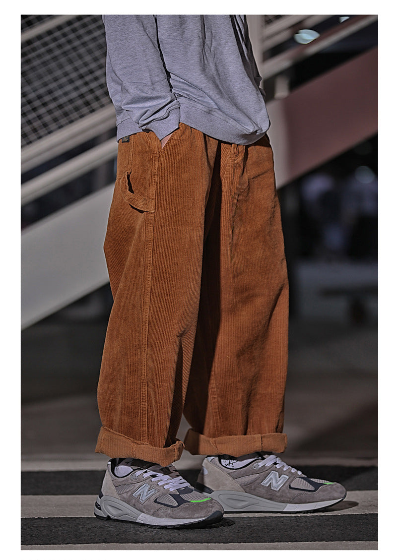 Japanese Retro Corduroy Overalls