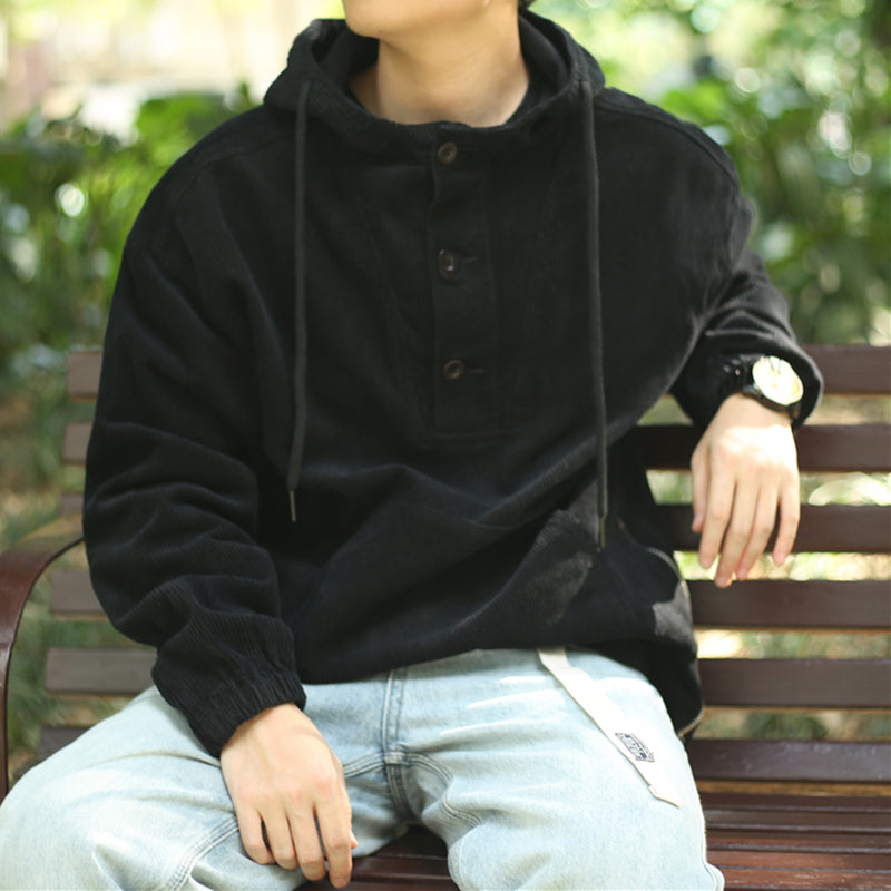 Japanese Hooded Corduroy Jacket