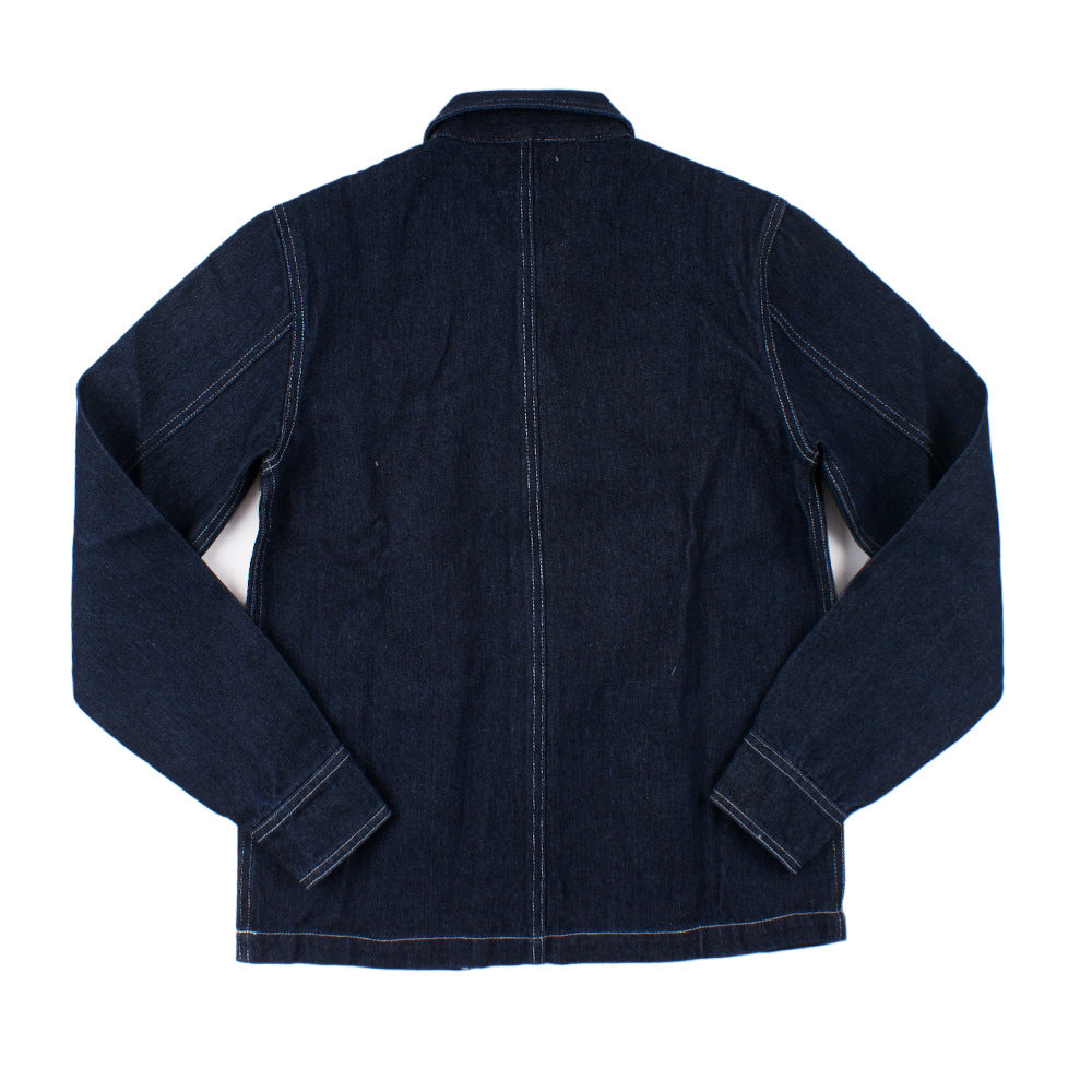 Retro Vertical Stripes Denim Jacket