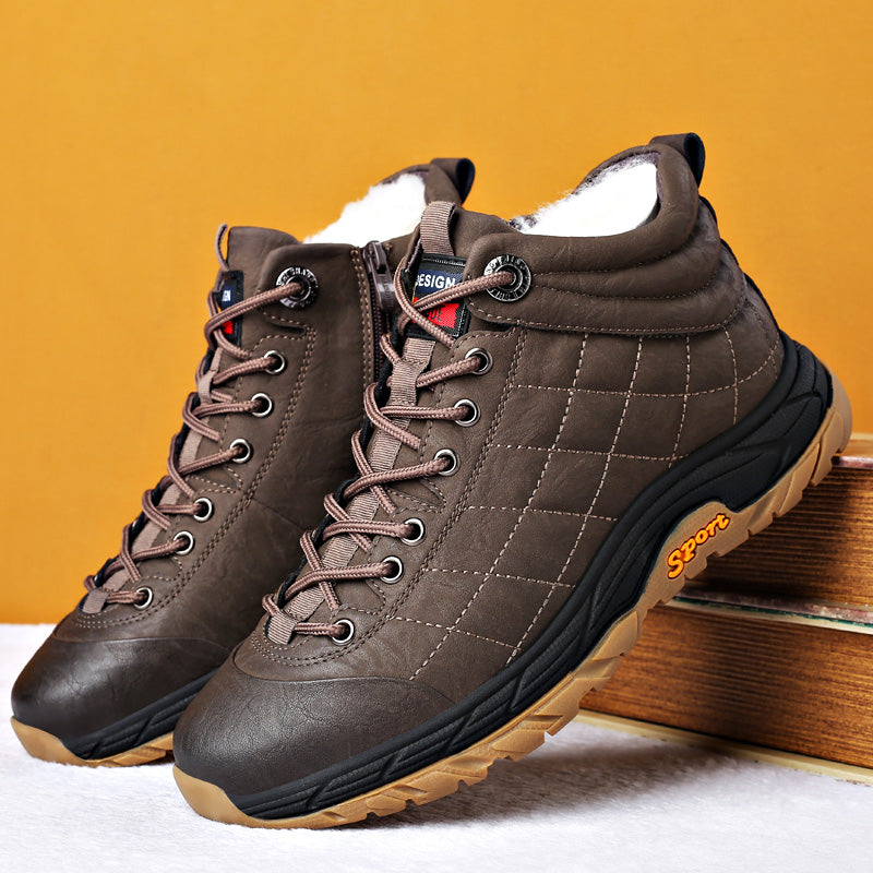 Winter Velvet Zipper Warm Shoes