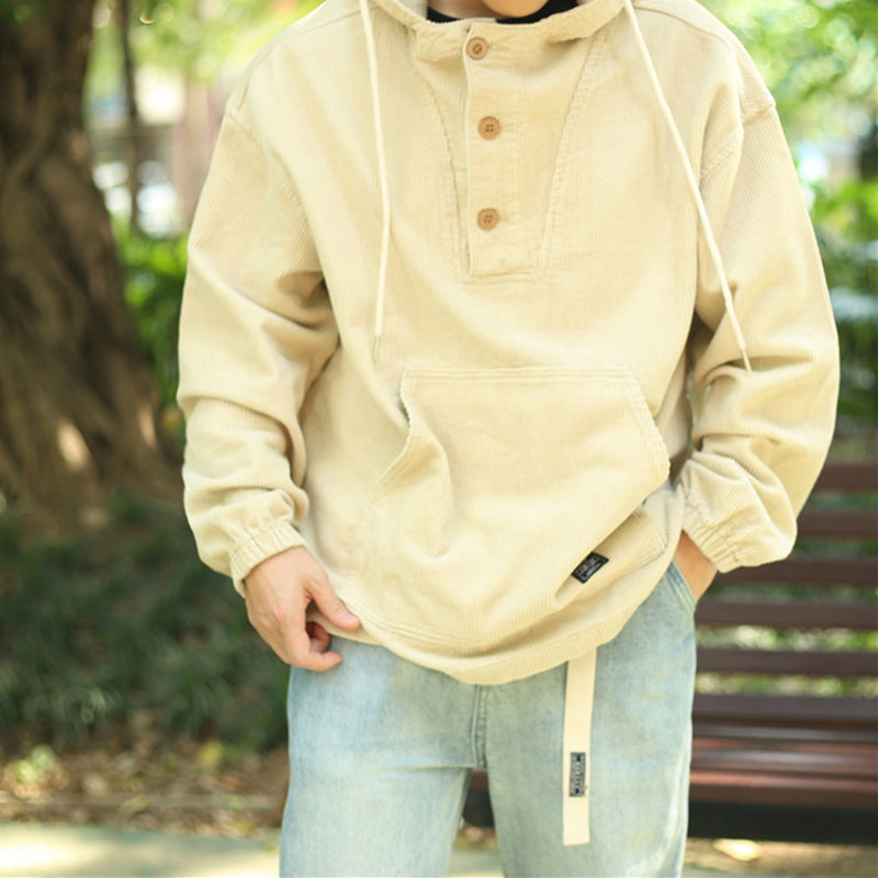 Japanese Hooded Corduroy Jacket