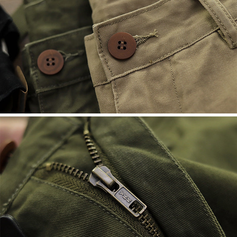 Retro Big Pocket Loose-fit Overalls
