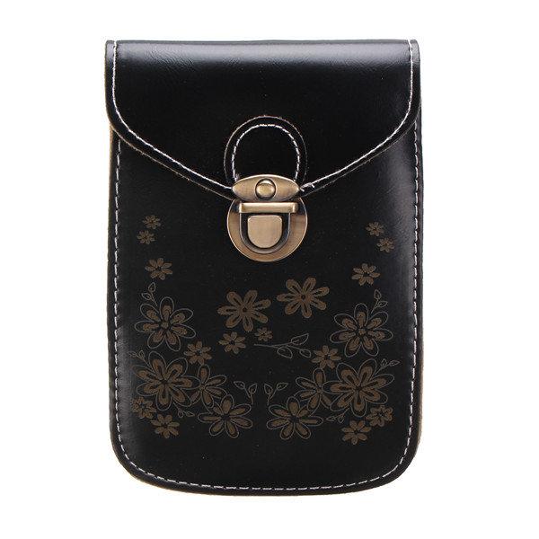 Women Vintage Flower Pattern Mini Crossbody Bag