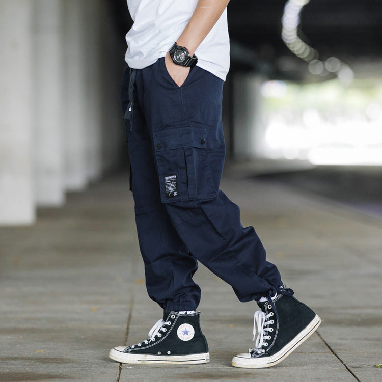 Japanese Multi-Pocket Drawstring Overalls