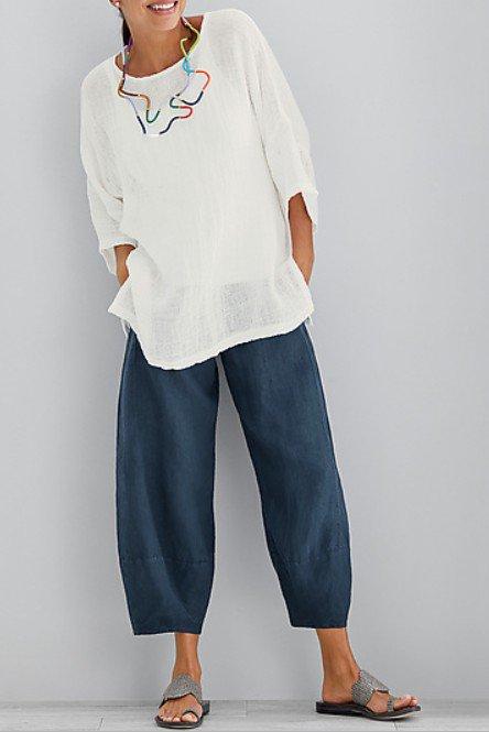 Women Cotton Pants Spring Summer Casual Pants