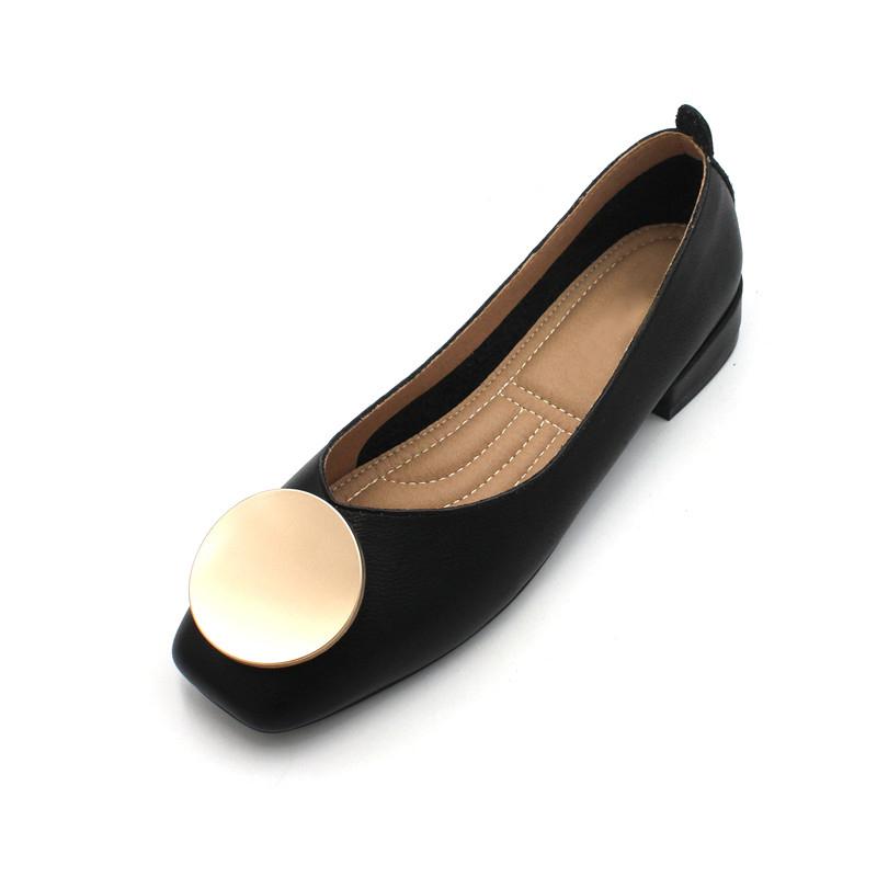 Square Toe Elegant Date Flat Heel Shoes