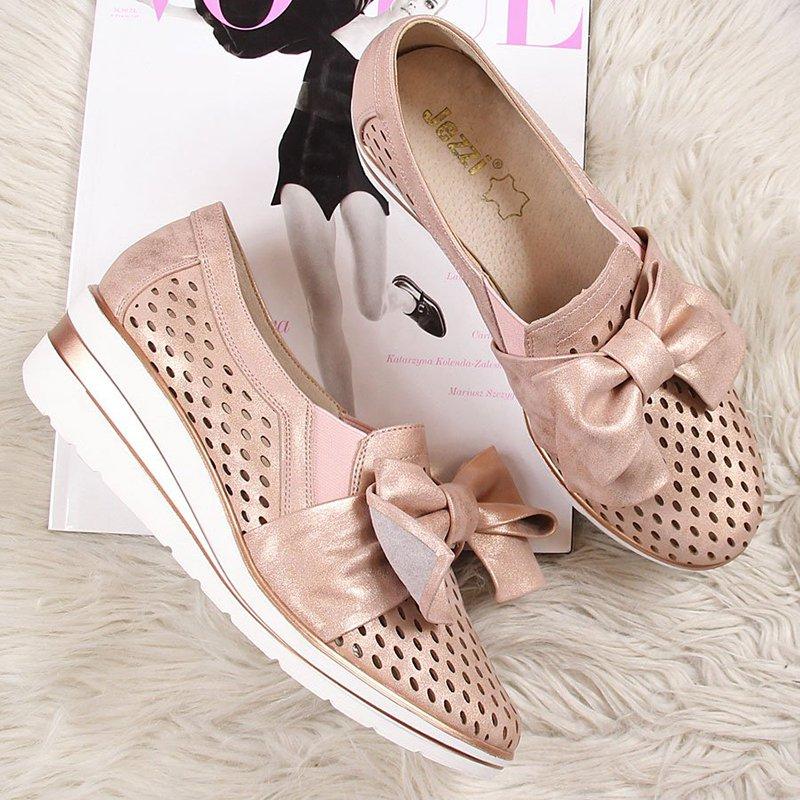 Bowknot Wedge Heel Slip-on Sneakers