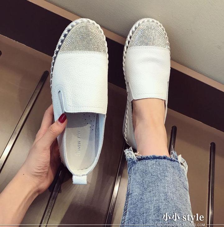 Women Genuine Leather Creepers Flats
