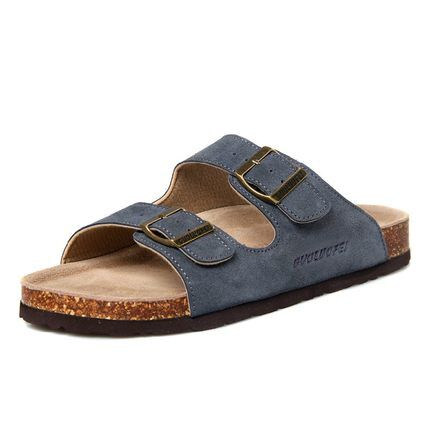 Summer Cow Suede Leather Mule Clogs Slippers