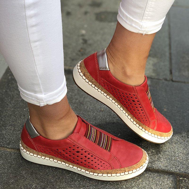Slide Hollow-Out Round Toe Casual Women Sneakers