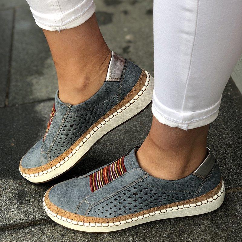 Slide Hollow-Out Round Toe Casual Women Sneakers