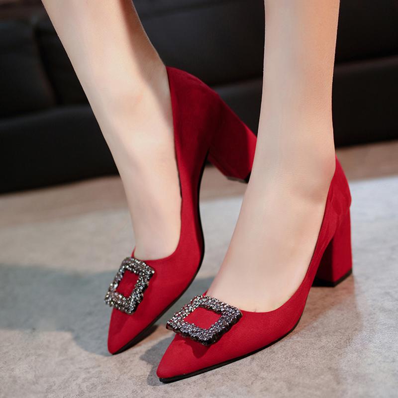 Rhinestone Pointed Toe Elegant Heels